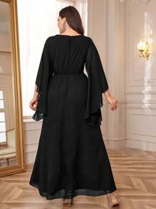 SHEIN Belle Váy dạ hội trang trọng cỡ lớn, Váy dự tiệc cưới - màu đen - Xem 2