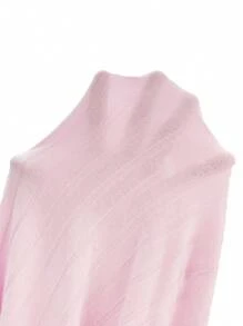 SHEIN Essnce Váy ba lỗ có gân dọc màu trơn Jianyun thời trang dành cho nữ - Màu Hồng baby - Xem 6