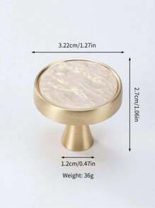 2/4Pcs Simple Style Zinc Alloy Cabinet Drawer Door Handle Knob, Furniture Hardware, Home Decorations, Kitchen Decor, Living Room Decor - White - View 4