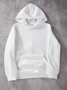 SHEIN Tween Boys Hooded Sweatshirt, Autumn Knit Casual Cartoon Printed Comfortable Loose Jacket