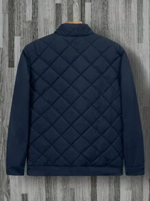 Manfinity Homme Plus Size Men's Plain Coloured Short Sleeve Pocket Casual Jacket