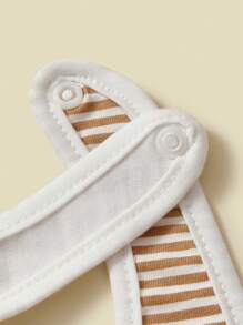 Set de 6 baberos para bebé, a rayas y de unicolor, diseño neutro unisex, para la dentición