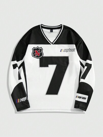 Prep Camiseta casual de cuello en V para hombre, uso diario de moda