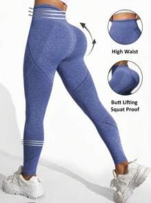 Easithlete 无缝高腰基本款紧身裤，休闲时尚，适合日常穿着