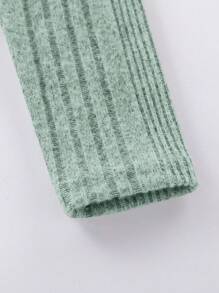 SHEIN Leap Crew 3 chiếc áo thun cổ lọ dệt kim màu trơn thoải mái và ấm áp cho bé trai, thích hợp mặc ở nhà và ngoài trời, mùa thu/đông - Màu xanh lam - Xem 4