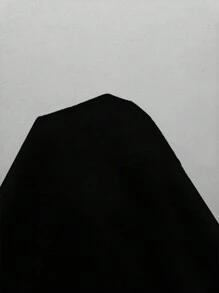 SHEIN Clasi Lapel Neck Double Breasted Overcoat Fall Winter Cloth For Women - Black - View 7