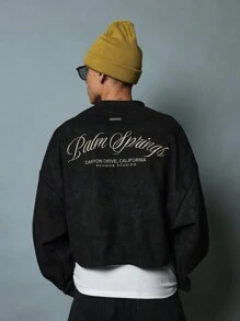 SUMWON Casual Soft Suedette Long Sleeve Fashion Sweatshirt Workout Athletic Sporty Winter Fall Athleisure Workout Gym Running Everyday - Black - View 1