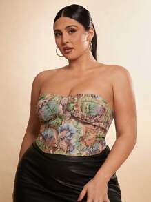 SHEIN BAE Eleganter schwarzer Jacquard-Fischgrätmuster-BH in Große Größen, geeignet für Dates, Nachmittagstee, Partys, Strickoberteil, Korsett, Bluse, T-Shirt, Grundoberteil, Frühlingskleidung, dezente Kleider, Sommeroutfits, Arbeitskleidung, Valentinstag, Hohlmuster, Tierdruck, Sexy, Y2K, Off-Shoulder Oberteil - Verschiedenfarbig - Übersicht 5