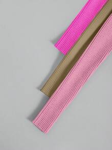 Chiquease 3pcs Mock Neck Ribbed Knit Sweater,Long Sleeve Tops Knit Pullover Fall Winter Outfit - Multicolor - View 5