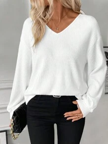 SHEIN LUNE Damska koronkowa koszulka z nadrukiem motyli, luźna, z okrągłym dekoltem, do noszenia na co dzień