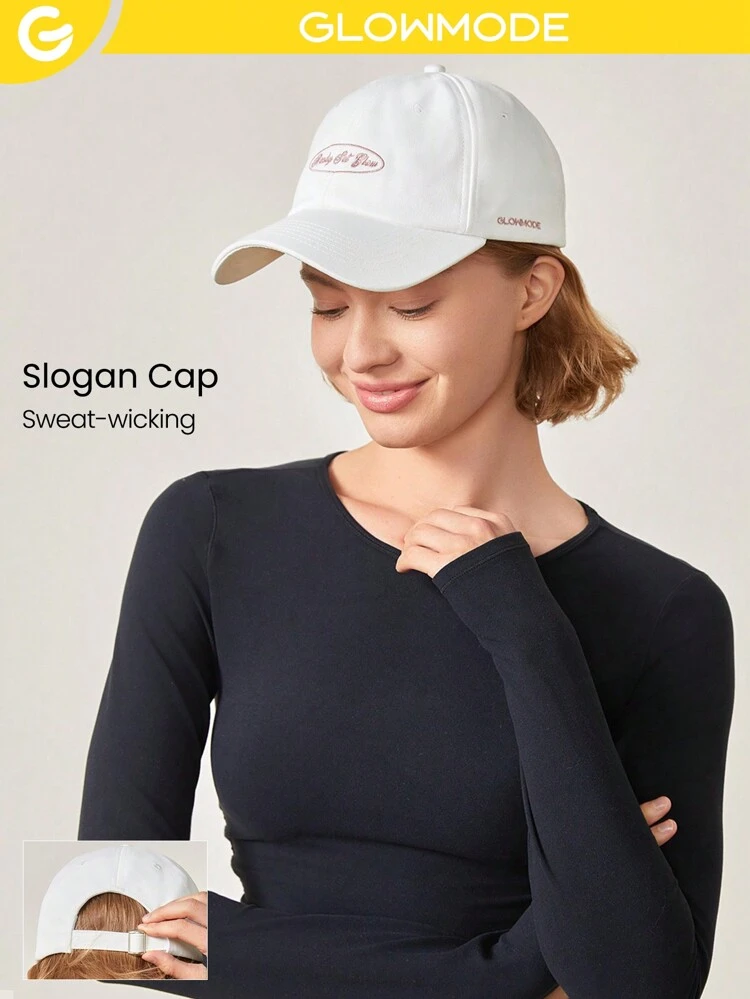 1pc Performance Sweatband Adjustable Back Closure Baseball Cap With Logo Embroidered Daily Casual Workout Gym
