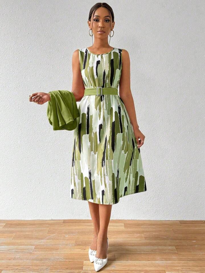 LCDC ♥ SHIRRING SLEEVELESS DRESS /追跡付 Lotus Combi Print Shirring Sleeveless Dress | Pasand by ne