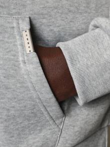 SUMWON Contemporary Artist Collection Oversized Sweatshirt Premium Long Sleeve Winter Fall Streetwear Athletic Casual Urban Fashion - Grey - View 5