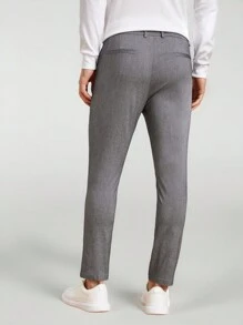 Manfinity NXTstreet Men Slant Pockets Tailored Trousers - Grey - View 3