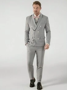 Manfinity VCAY Men's Woven Casual Lapel Suit Vest