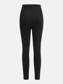 SHEIN Explorewe 2 件套 Tween Girl 彩色 3D 花朵连帽运动衫和黑色紧身打底裤 - 彩色 - 查看 7