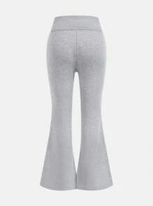 SHEIN Girlism 2 件 Tween 女童休闲圆领 T 恤和裤子套装 - 彩色 - 查看 8