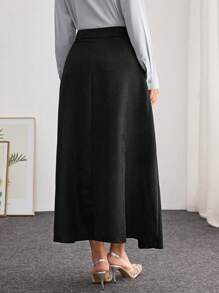 Modelyn Elegant Fashion Diamond-Studded Skirt For Women Maxi Fall Cloth For Women - Black - View 4