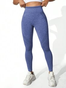 Easithlete 无缝高腰基本款紧身裤，休闲时尚，适合日常穿着