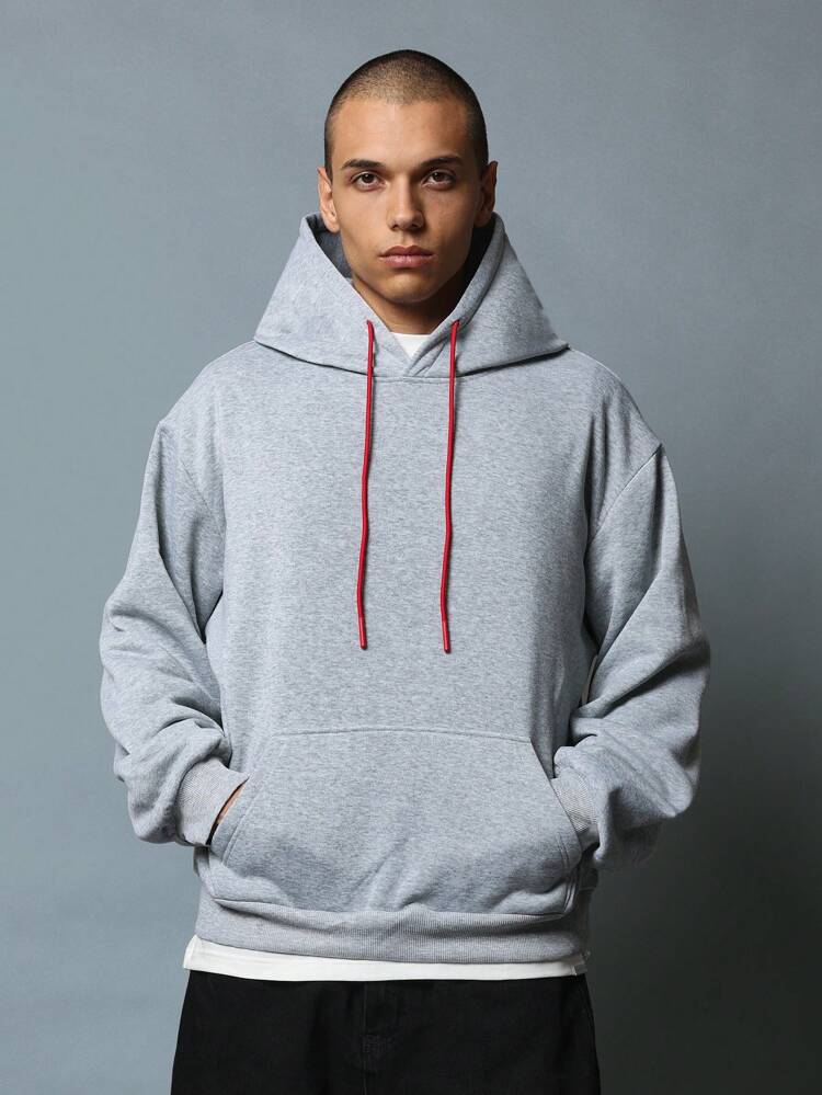 Heavyweight Pullover Hoodie With Centre Pocket