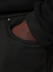 SUMWON Relaxed Fit Wide Leg Sweatpants With Drawstring Casual Athletic Loungewear Streetwear Fall Winter High Waist Pants Workout Gym Leisure - Black - View 6