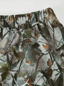SHEIN Bộ 3 áo lưới in chữ cho bé gái tuổi teen, áo ba lỗ và quần in họa tiết, thường ngày - màu đen - Xem 5
