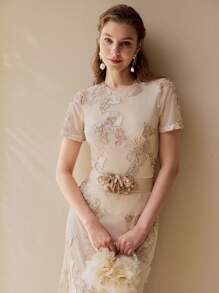 MOTF PREMIUM Top in rete con applicazioni e dettagli a contrasto - Rosa - Visualizzare 2