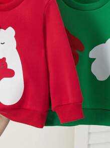 2 peças/conjunto bebê meninas natal e ano novo casual fofo 3d cereja moletom com capuz e roupas, cores verde e vermelho, alto custo-desempenho