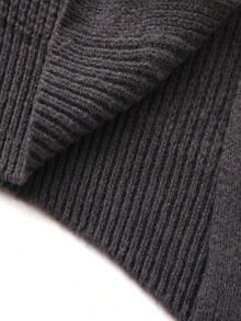 Tween Boy' Solid Color Long Sleeve Pocket Casual Cardigan Fall Winter - Grey - View 6