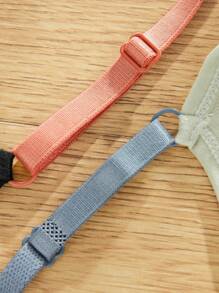 少女字母印花简约细肩带吊带背心，日常休闲装 - 彩色 - 查看 5