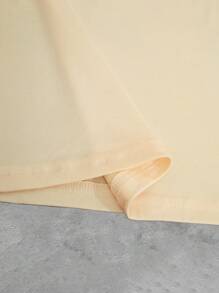 Manfinity Dauomo 男士街头 Y2K 趣味“四骑士”猫水果图案印花超大 T 恤，夏季 - 卡其色 - 查看 4