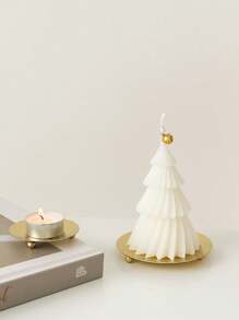 1 bucă farfurie decorativă din fier Suport pentru lumânări Suport pentru lumânări Placă pentru lumânări cu LED și lumânări de ceară, conuri de tămâie, spa, tavă de depozitare bijuterii pentru nunți