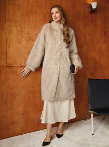 MOTF PREMIUM FLUFFY LONG COAT, AUTUMN/WINTER