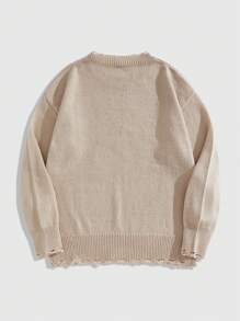 ROMWE MEN Street Life Herren Vintage Pullover Strickpullover mit Amor Muster