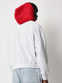 SUMWON Club Athletic Varsity Embroidered Hoodie Streetwear Pullover With Red Logo Drawstring Winter Autumn Sport College Style Relaxed Fit Premium Sweatshirt