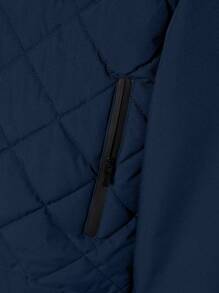 Manfinity Homme Plus Size Men's Plain Coloured Short Sleeve Pocket Casual Jacket