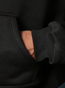 SUMWON Oversized Fleece Essential Hoodie Heavyweight Winter Kangaroo Pocket Streetwear Casual Daily Comfort Wear