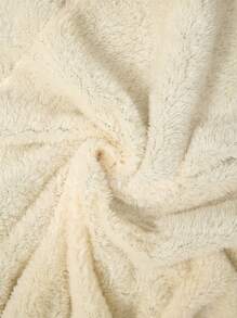 SHEIN LUNE Plus Size Women Solid Color Zip Front Drawstring Waist Hooded Coat, For Autumn/Winter