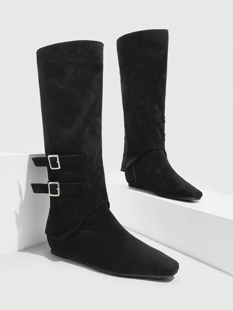 CUCCOO GRLICON Women's Y2K Punk Style Knee-High Boots, Suitable For Halloween, Christmas, Party Outfits