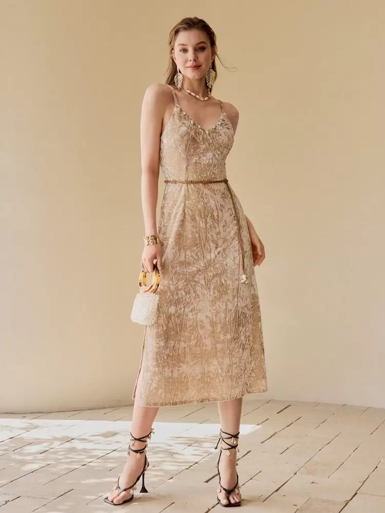 ROBE CAMIONETTE FENDUE CUISSE EN VELOURS