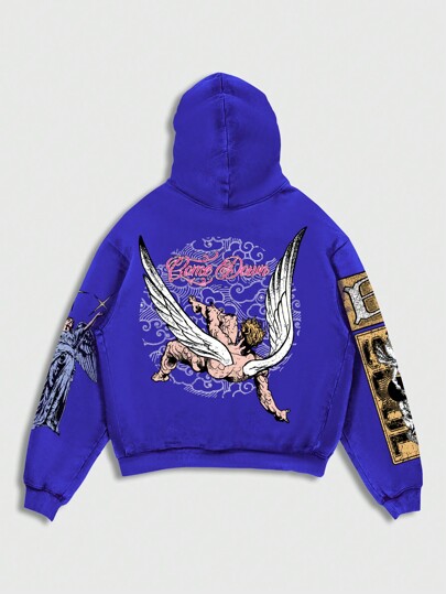 Street Life Men's Long Sleeve Graphic Print Casual Hoodie