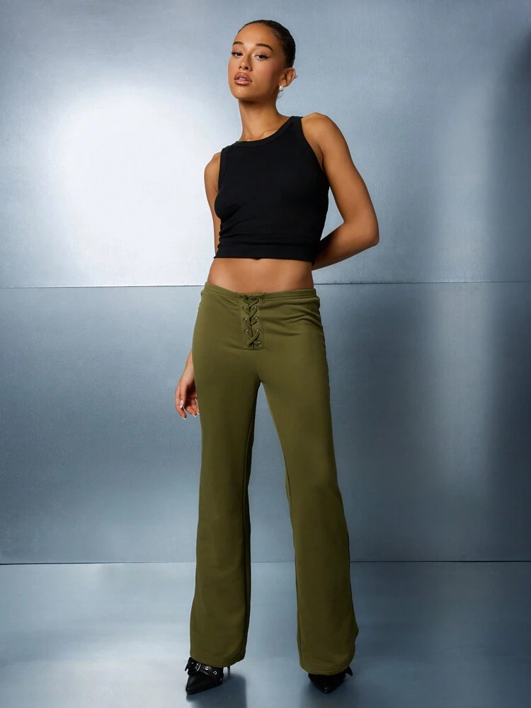 SUMWON WOMEN Bell Bottom Yoga High Waist Retro Style Sweatpants