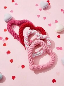 Unbreakable Heart Knot Rope Dog Toy For Aggressive Chewers | Chew-Proof Dental Cleaning & Anxiety Relief | Random Color Puppy Enrichment Gift (Tug/Fetch/Training)