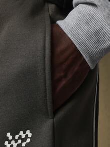 SUMWON Performance Athletic Jogger Pants Drawstring Waist Elastic Ankle Casual Workout Running Training Loungewear Soft Sweatpants With Side Pockets - Black - View 5