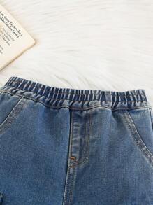 Cozy Pixies Baby Boys Vintage Denim Relaxed Fit Pants