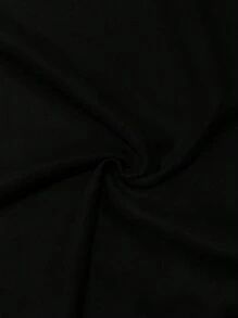 SHEIN Clasi Lapel Neck Double Breasted Overcoat Fall Winter Cloth For Women - Black - View 3