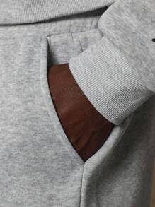 SUMWON Wide Leg Sweatpants Athleisure Loungewear Comfortable Fleece Athletic Sports Performance Split Hem Side Pockets Basketball Training Workout - Light Grey - View 6