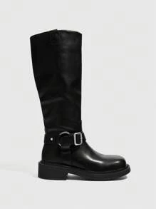 CUCCOO GRLICON 女士过膝靴，Y2K 风格，朋克摇滚，机车风，酷女孩，适合万圣节、圣诞节、派对场合