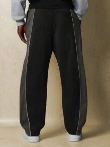 SUMWON Performance Athletic Jogger Pants Drawstring Waist Elastic Ankle Casual Workout Running Training Loungewear Soft Sweatpants With Side Pockets - Black - View 3