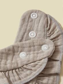 Paquete de 7 baberos para bebé con bordes de encaje, de tela de algodón puro y suave, en tonos de rosa sólidos